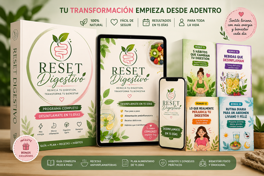 Método de reinicio digestivo 15D: Guía paso a paso para reiniciar tu digestión y transformar tu digestión tu bienestar